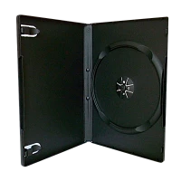 Футляр для DVD-2 (двойной) slim  (9mm)  черный, глянец  new    (100)