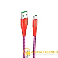 Кабель Borofone BU13 USB (m)-Type-C (m) 1м 5.0A нейлон красный (1/36/144)