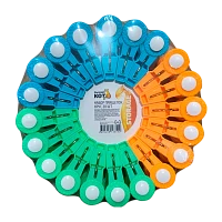 Прищепки хозяйственные Рыжий кот 5см 20шт. ассорти (1/48/192)