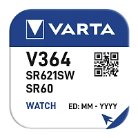 Батарейка Varta 364 (SR621SW) BL1 Silver Oxide 1.55V (1/10/100)