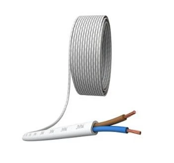 Кабель электрический ЭРА ШВВП 2 х 0.75 кв.мм белый ГОСТ бухта 50м (цена за 1м.)