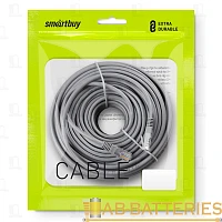 Патч-корд Smartbuy К-09150 RJ-45 (m)-RJ-45 (m) 15.0м кат.5е ПВХ серый (1/18)