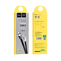 Кабель HOCO X4 USB (m)-microUSB (m) 1.2м 2.4A силикон черный (1/32/320)