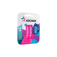 Аккумулятор бытовой Космос HR03 AAA BL2 NI-MH 900mAh (2/24/288)