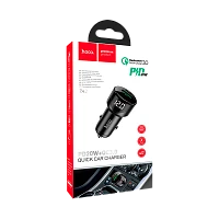 Автомобильное З/У HOCO Z42 1USB/Type-C 3.0A 20W черный (1/12/120)