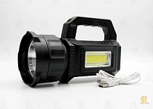 Фонарь туристический Без бренда 1109 COB от аккумулятора 3 режима черный