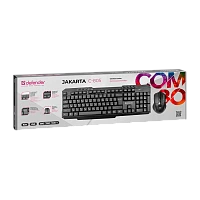 Набор клавиатура+мышь проводной Defender C-805 Jakarta классическая мультимед. черный (1/20)