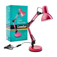 Светильник настольный Camelion KD-313 40W 230V E27 на основании пурпурный (1/6)