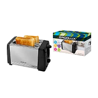 Тостер Ergolux ELX-ET03-C72 электрический серебристый черный (1/12)