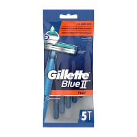Бритва одноразовая Gillette "Blue II Plus" 2 лезвия ENG 5шт. (1/24)