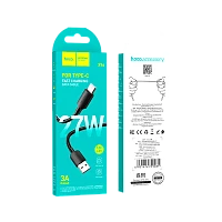 Кабель HOCO X96 USB (m)-Type-C (m) 1м 3.0A 27W ПВХ черный (1/31/310)
