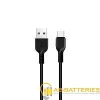 Кабель HOCO X20 USB (m)-Type-C (m) 3м 2.0A ПВХ черный (1/30/300)