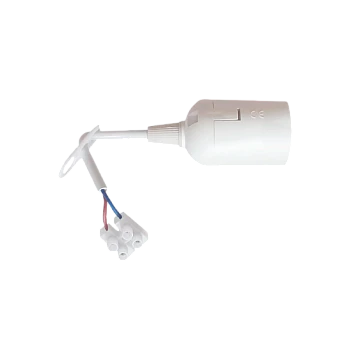 Патрон Прогресс подвесной с проводом E27 пластик белый (1/50/200)