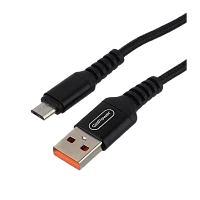 Кабель GoPower GP02M USB (m)-microUSB (m) 1м 2.4A нейлон черный (1/200/800)