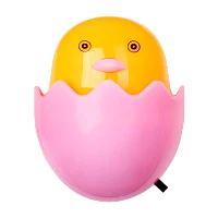 Ночник Camelion NL-176 "Цыпленок" 4LED 1W 220V в розетку желтый розовый (1/24/96)