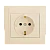 Розетка Makel Defne 1гн. 16A С/З со шторкой керамика кремовый 42010009 (1/12)