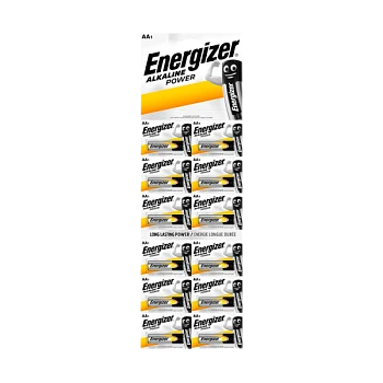 Батарейка Energizer Alkaline power LR6 AA BL12 Alkaline 1.5V отрывные (12/120)