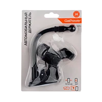 Держатель автомобильный GoPower GPA04 присоска черный (1/100)