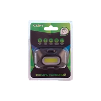 Фонарь налобный Старт LOE 205-C1 3W COB от батареек IP44 черный (1/20/320)