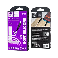 Кабель GFPower 19L USB (m)-Lightning (m) 1м 2.4A силикон белый (1/120/480)