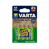 Аккумулятор бытовой Varta HR6 AA BL4 NI-MH Endless 1900mAh (4/40/400)