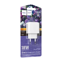 Сетевое З/У HOCO CS52A 1USB 18W QC3.0 белый (1/30/180)