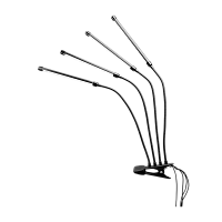 Светильник настольный Camelion KD-889 ФИТО 40W прищепка черный (1/20)