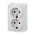 Розетка ЭРА 11-2206-01 2гн. С/З со шторкой белый (1/12/120)