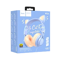 Наушники полноразмерные HOCO W36 Cat ear с микр. голубой (1/30)