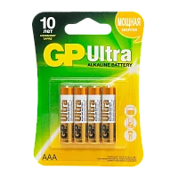 Батарейка GP ULTRA LR03 AAA BL4 Alkaline 1.5V (4/40/320)