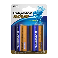 Батарейка Pleomax LR20 D BL2 Alkaline 1.5V (2/20/80/2880)