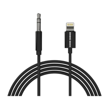Кабель AUX MORE CHOICE UK22i Jack 3.5mm (m)-Lightning (m) 2м ПВХ черный (1/36/360)