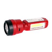 Фонарь туристический Ultraflash LED53764 3W 2LED+COB от аккумулятора 2 режима красный (1/240)