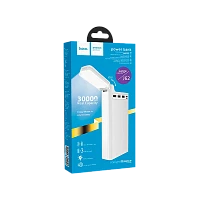 Внешний аккумулятор HOCO J62 30000mAh 2.0A 3USB/Type-C с лампой белый (1/18)