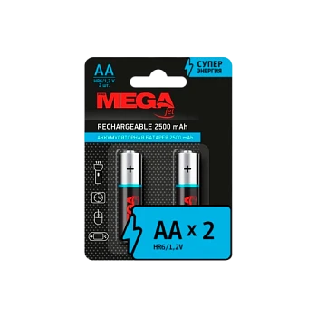 Аккумулятор предзаряженный RTU Promega HR6 AA BL2 NI-MH 2500mAh (2/24/384)