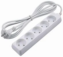 Удлинитель ЭРА U 5р.Б/З 16A 5.0м белый
