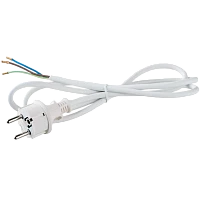 Сетевой кабель Volsten S-LR2A ПВС3х1 с прямой евровилкой, 3500Вт, 16А, с/з, 1.5м белый (1/10/100)