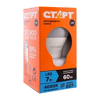 Лампа светодиодная Старт G47 E27 7W 4000К 220V шар Eco матовая (1/10/100)