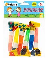Праздничные язычки-свистульки "ДЕТСКИЙ ПРАЗДНИК", 6 шт. в упаковке, PATERRA (1/50)