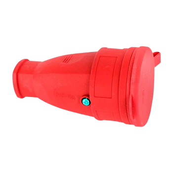 Розетка переносная Volsten Sb1-MZ Red 1гн. 16A С/З со шторкой каучук красный (1/10/100)