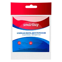 Клейкая лента Smartbuy 3м 0.8х12мм двусторонняя акрил прозрачный