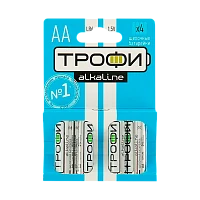 Батарейка Трофи LR6 AA BL4 Alkaline 1.5V (4/40/640/20480)