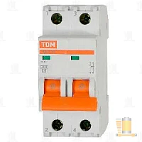 Автоматический выключатель ВА47-63 2Р 40А 4,5кА х-ка С TDM (SQ0218-0014) /6/60