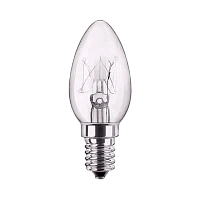 Лампа накаливания Эвапром Е12 15W 220-240V свеча для холодильников прозрачная (1/50)