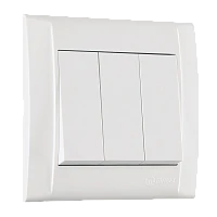 Выключатель Makel Defne 3-клав.10A пластик белый 42001091 (1/12)