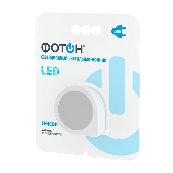 Ночник Фотон NM-100S LED 220V в розетку белый (1/10/90)