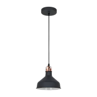 Светильник потолочный Camelion PL-425S Amsterdam 60W 230V E27 подвес черный медный (1/12)