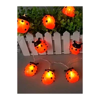 Гирлянда Космос "Божья коровка" 20LED уличная нить 1 режим красный (1/12)