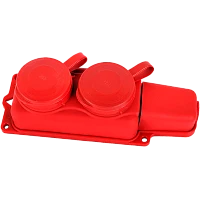 Колодка Volsten Sb1-M2Z 2р.С/З со шторкой каучук красный (1/26)