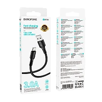 Кабель Borofone BX116 USB (m)-Type-C (m) 1м 3.0A черный (1/360)